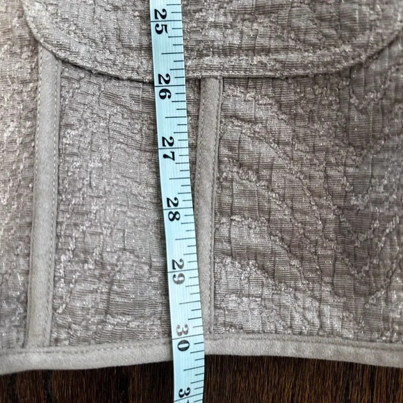 Chico's Duster Open Tan Long Sleeve Reversible with Pockets Textured Size 3 1409 - Picture 10 of 11
